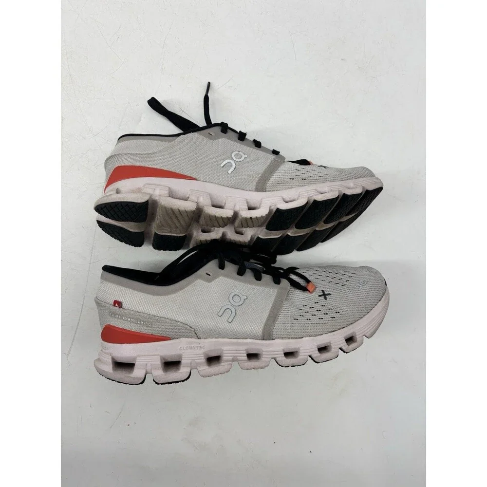 On Cloud X 4 Women’s 8.5 Silver Flame Running Training Shoes Sneakers EU 40